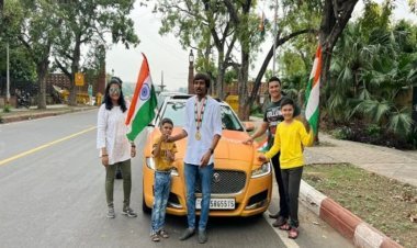 Gujarati youth reached Delhi with a car painted in tricolour, wishing to meet PM Modi and Amit Shah