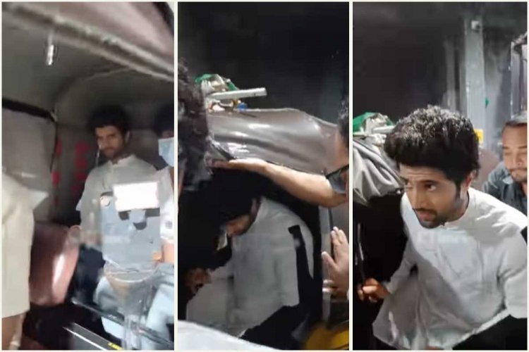 Vijay arrived in an auto for the promotion of 'Liger', people, said- 'Stop show off auto, train, slippers'