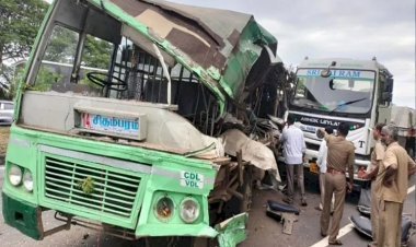 Massive accident in Tamil Nadu, 6 killed in bus-truck collision