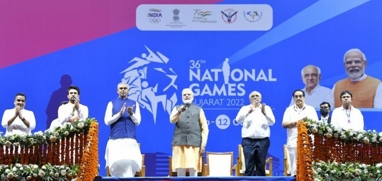 PM Modi inaugurated the 36th National Games, gave victory to the players