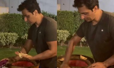 When Sonu Sood sat with the guard and started making roti! Weird comments coming on video