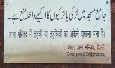 Ban on single entry of girls in Jama Masjid, social workers protested