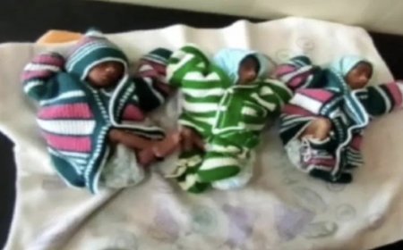 Three fold happiness, after three daughters asked God for a son, God gave three sons together... but