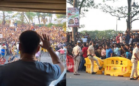 Uncontrollable crowd to meet Salman Khan, police did lathi charge