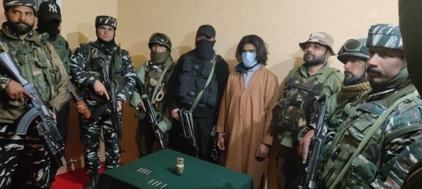 Lashkar terrorist arrested in Bandipora, Chinese grenade, as well as AK-47 bullets, seized