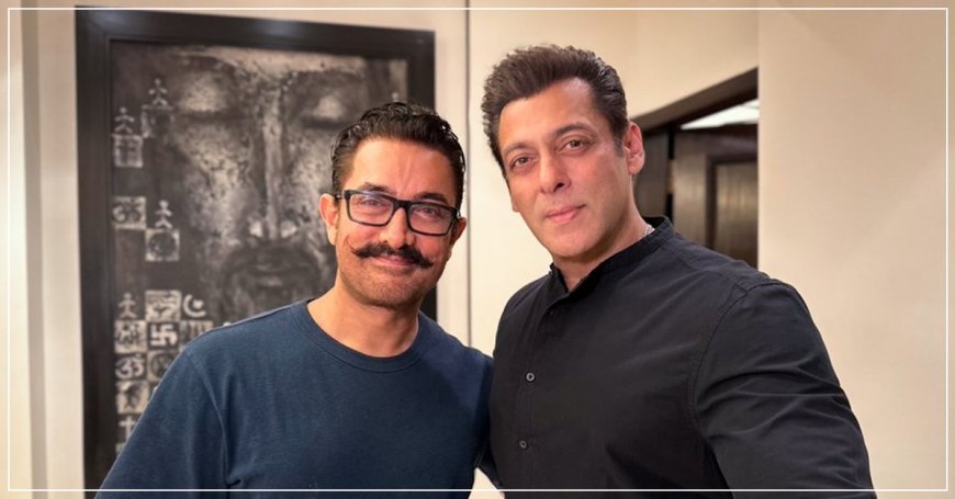 Aamir Khan arrived at Salman Khan's house on Eid, both of them shared a photo and said- 'Chand Mubarak'