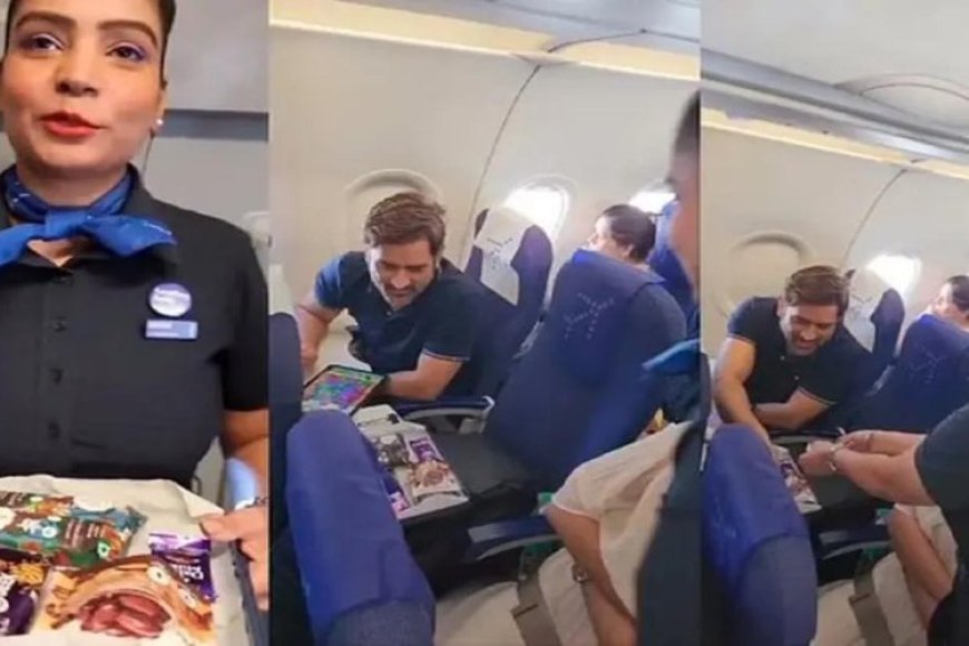 Air Hostess Gifts Dhoni a Chocolate After Spotting Him Playing Candy Crush During Flight