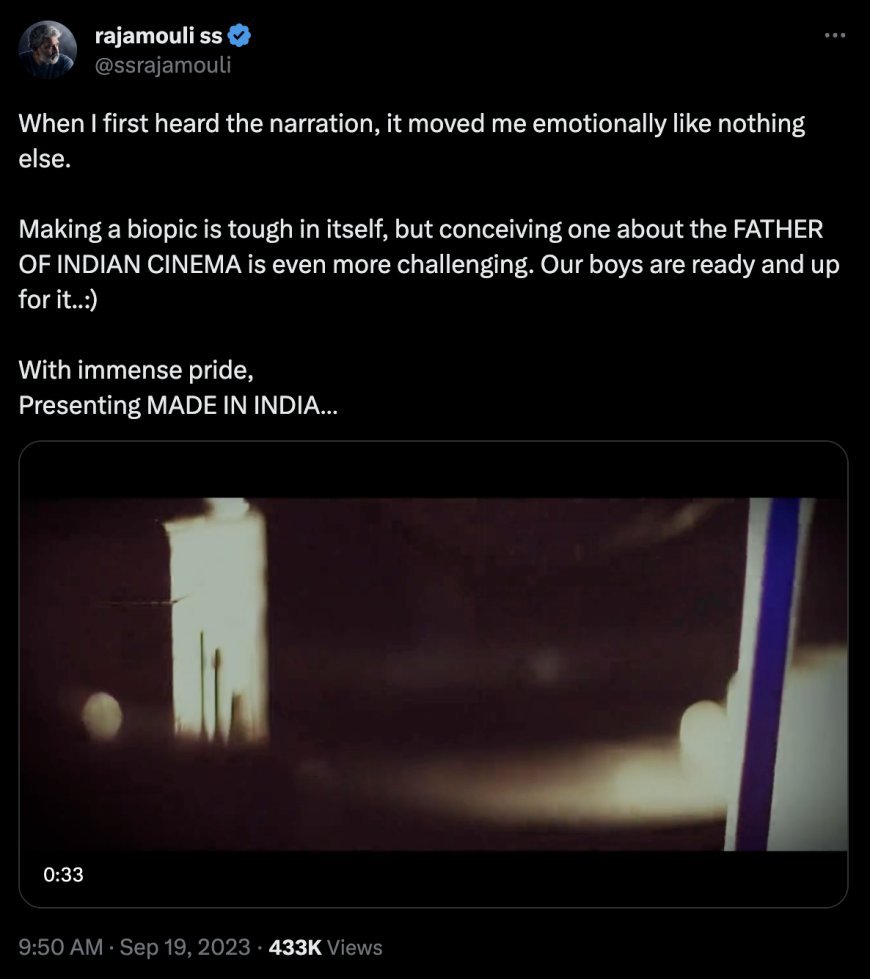 SS Rajamouli announces new film Made In India after the success of 'Baahubali' and 'RRR', shows glimpse