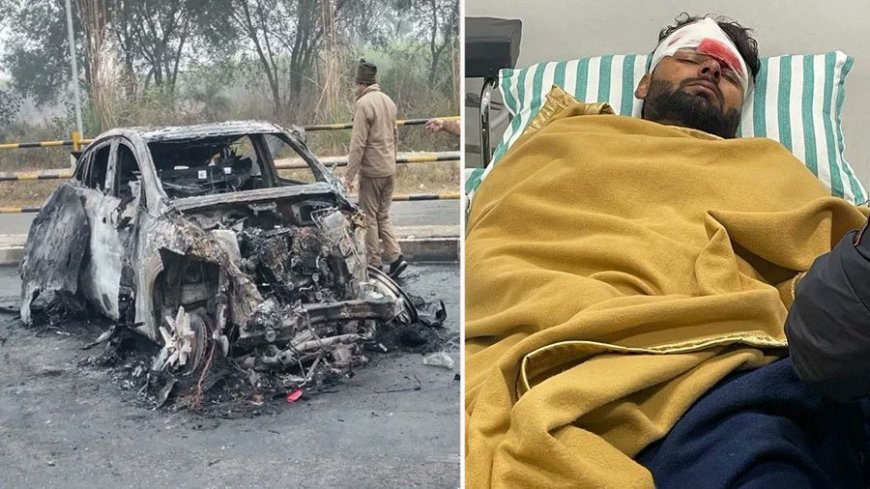 Horrific accident in cricketer Rishabh Pant's car, car collided with divider, Pant referred to Delhi