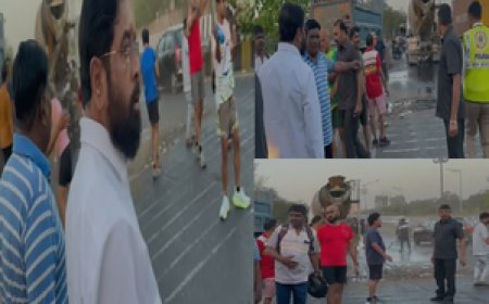 सीएम शिंदे को रास्ते में दिखा दुर्घटनाग्रस्त डंपर तो उठाया ये कदम