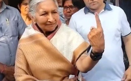 सबसे अमीर महिला सावित्री जिंदल ने डाला वोट, कहा- तीसरी बार पीएम बनेंगे मोदी