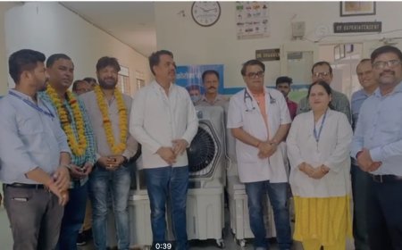 MDM अस्पताल में वाटर कूलर और हवादार कूलर डोनेट की चली मुहिम: आग बरसाने वाली गर्मी से मरीज और परिजन न हों परेशान