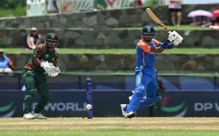 T20 WC 2024 : हार्दिक का आतिशी अर्धशतक, भारत का मजबूत स्कोर