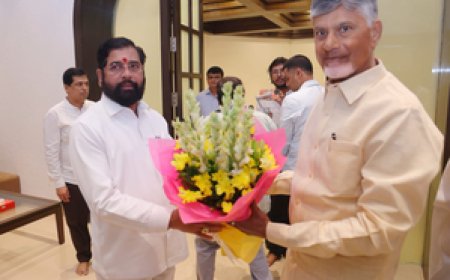 चंद्रबाबू नायडू ने एकनाथ शिंदे से की मुलाकात, आंध्र प्रदेश-महाराष्ट्र के विकास पर चर्चा