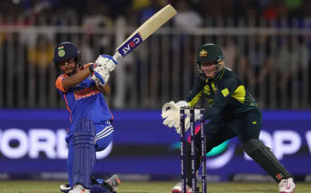 ऑस्ट्रेलिया ने भारत को 9 रनों से हराकर वीमेंस टी20 विश्व कप के सेमीफाइनल में किया प्रवेश