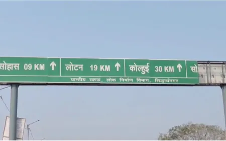 सिद्धार्थनगर की तेतरी सोंहास मार्ग बनी ‘घोटाले की रोड’