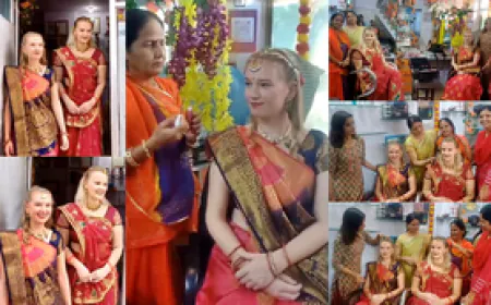 तीर्थ नगरी पुष्कर में चौदस पर विदेशी महिलाओं ने किया सोलह श्रृंगार