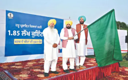 CM Bhagwant Mann ने दिखाई किसानों के लिए नई उम्मीद — Flood-Affected Districts में भेजे गेहूं के बीज, ₹74 Crore की राहत