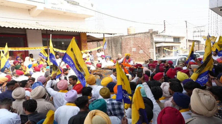 Tarn Taran में CM Bhagwant Mann का मेगा रोड शो — Harmeet Sandhu के समर्थन में उमड़ा जनसैलाब, 'AAP Ki Sarkar, AAP Ka Vidhayak' का नारा गूंजा