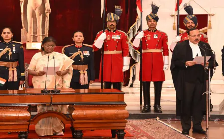 India के 53वें Chief Justice बने Justice Surya Kant, राष्ट्रपति Droupadi Murmu ने दिलाई शपथ