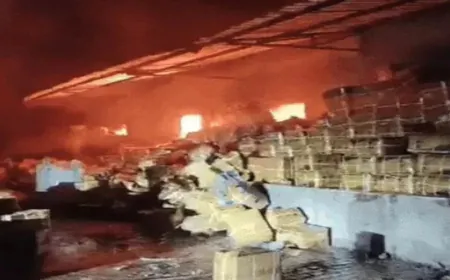 Ambala में Plastic Bottle Factory में भीषण आग! लाखों का सामान जलकर खाक, Fire Brigade को आग पर काबू पाने में लगे 4 घंटे!