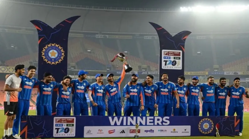 भारत ने लगातार 8वीं टी-20 सीरीज जीती:साउथ अफ्रीका को 5वें मैच में 30 रन से हराया