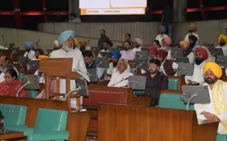 भगवंत मान सरकार का 'गारंटी बजट': ₹10 लाख का मुफ्त इलाज और शिक्षा के लिए ₹19,279 करोड़