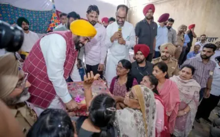 पंजाब के मुख्यमंत्री भगवंत मान का आदमपुर दौरा: 'आप' सरकार की उपलब्धियां गिनाईं; विरोधियों पर तीखा हमला