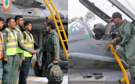 वायुसेना प्रमुख अमरप्रीत सिंह की आदमपुर विज़िट: मिग-29 में भरी उड़ान, परखीं सीमावर्ती एयरबेस की क्षमताएं